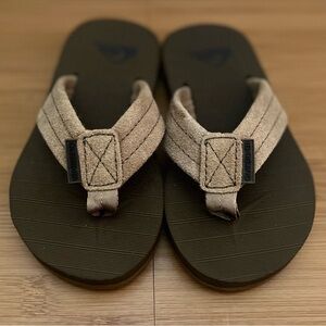 Quiksilver Carver Toddler Tan Flip Flops, Size 11